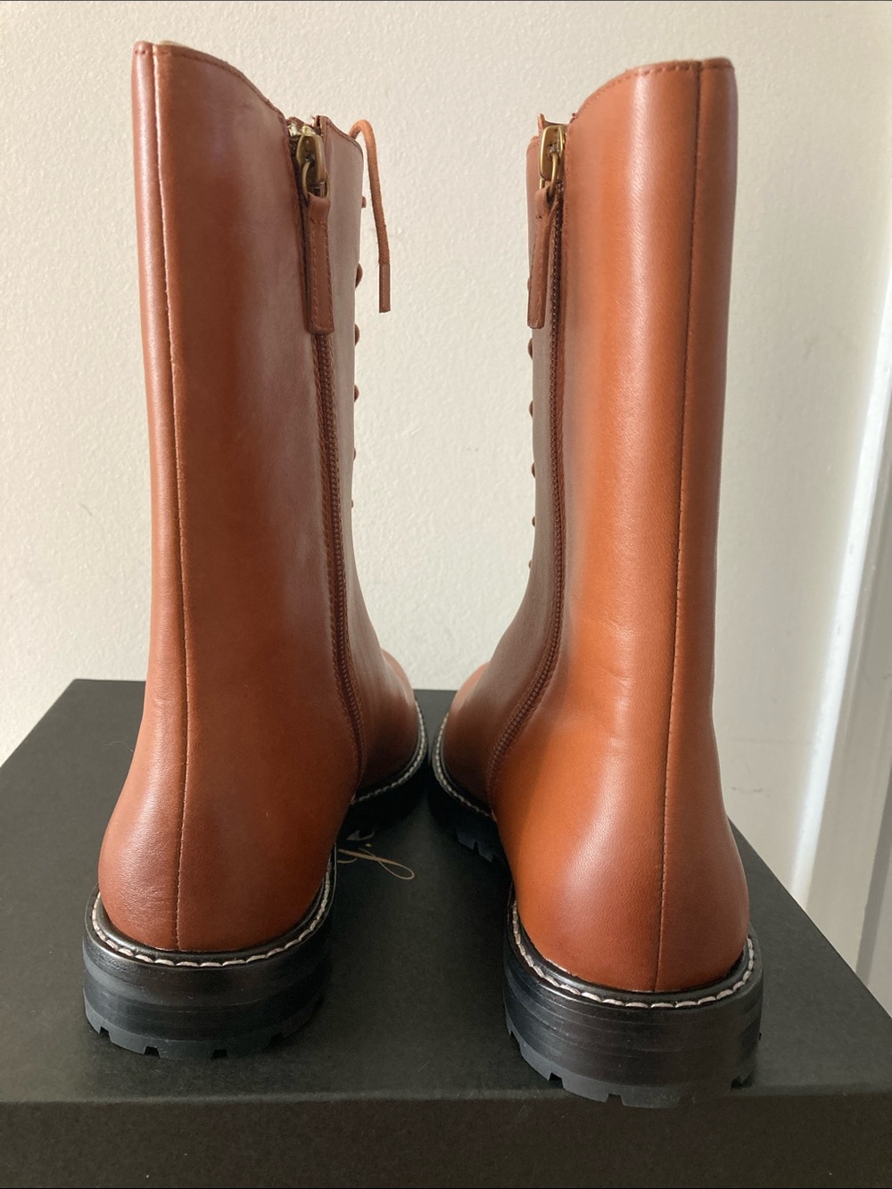 JCrew Gwen lug sole leather lace up boots - Picture 7 of 8